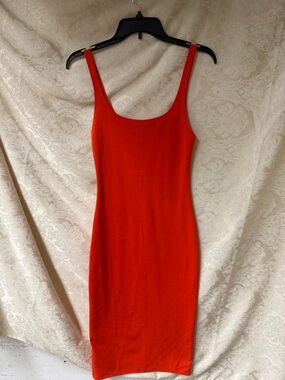 Zara Midi Dress in Deep Coral